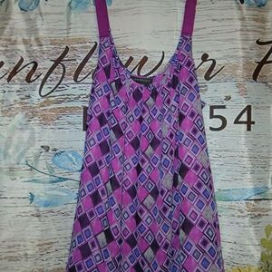 Lane Bryant Vibrant Purple Geometric Camisole